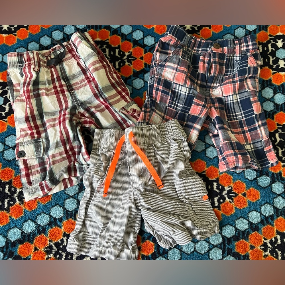 Gymboree & Carters Baby Boys Plaid & Stripe Cotton Shorts